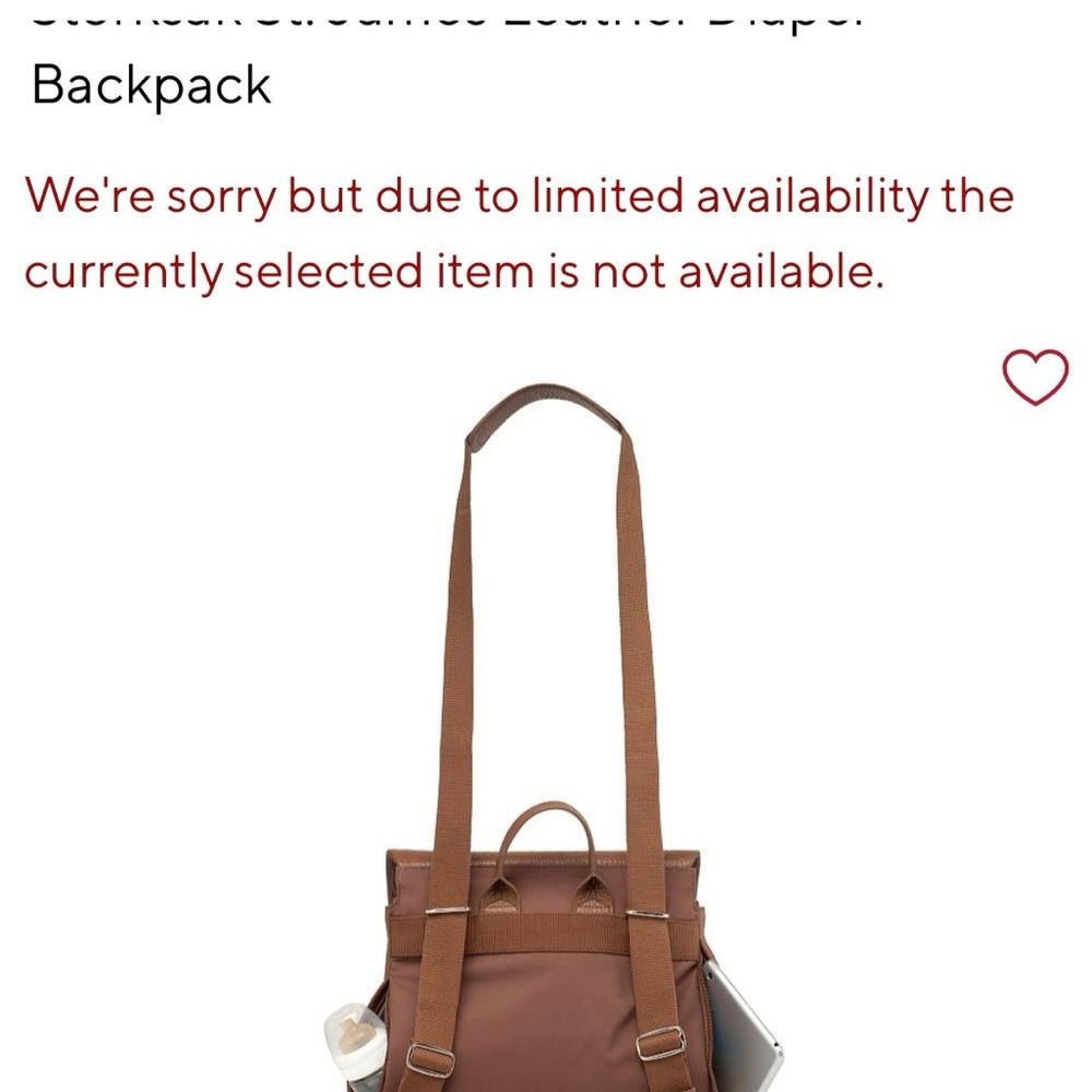 Storksac St. James leather diaper backpack - Picture 6 of 11